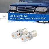 0 Luce Stop LED Mercedes Classe-S W140 1995 - 1998: P21/5W Gear P21/5W: Lampadine LED Rosse Gear