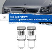 0 Luce Stop LED Mercedes Classe-V 638/2 1996 - 2003: P21/5W Bolt P21/5W: LED Bolt Rossi (Coppia)