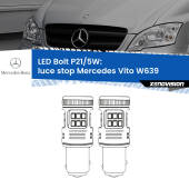0 Luce Stop LED Mercedes Vito W639 2003 - 2012: P21/5W Bolt P21/5W: LED Bolt Rossi (Coppia)