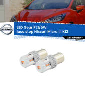 0 Luce Stop LED Nissan Micra III K12 2002 - 2010: P21/5W Gear P21/5W: Lampadine LED Rosse Gear