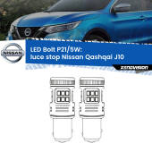0 Luce Stop LED Nissan Qashqai J10 2007 - 2013: P21/5W Bolt P21/5W: LED Bolt Rossi (Coppia)