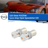 0 Luce Stop LED Opel Speedster E01 2000 - 2006: P21/5W Gear P21/5W: Lampadine LED Rosse Gear