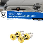0 Luce Stop LED per Abarth 500 595 695 2008 - 2014: P21W Asyc P21W: LED Asyc Canbus Rosso (Coppia)