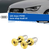 0 Luce Stop LED per Audi A1  2010 - 2018: P21W Asyc P21W: LED Asyc Canbus Rosso (Coppia)