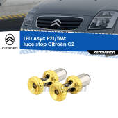 0  luce Stop LED per Citroën C2  2003 - 2009: p21/5w Asyc P21/5W: Asyc LED Rossi (Coppia)
