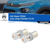 0 Luce Stop LED per Citroën C3 III 2016 in poi: P21W Gear P21W: Gear LED Rossi (Coppia)