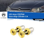 0 luce Stop LED per Citroën C4 2004 - 2011: p21/5w Asyc P21/5W: Asyc LED Rossi (Coppia)