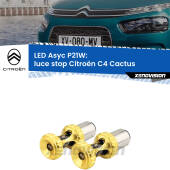 0 Luce Stop LED per Citroën C4 Cactus  2014 in poi: P21W Asyc P21W: LED Asyc Canbus Rosso (Coppia)