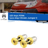 0 Luce Stop LED per Citroën Jumper II 2002 in poi: P21W Asyc P21W: LED Asyc Canbus Rosso (Coppia)