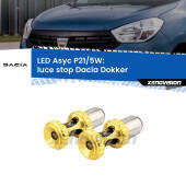 0 luce Stop LED per Dacia Dokker 2012 in poi: p21/5w Asyc P21/5W: Asyc LED Rossi (Coppia)