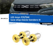 0  luce Stop LED per Dacia Sandero III  2020 in poi: p21/5w Asyc P21/5W: Asyc LED Rossi (Coppia)