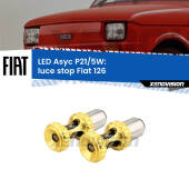 0 luce Stop LED per Fiat 126 1972 - 2000: p21/5w Asyc P21/5W: Asyc LED Rossi (Coppia)