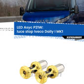 0 Luce Stop LED per Iveco Daily I MK1 1978 - 1999: P21W Asyc P21W: LED Asyc Canbus Rosso (Coppia)