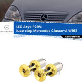 0 Luce Stop LED per Mercedes Classe-A W168 1997 - 2004: P21W Asyc P21W: LED Asyc Canbus Rosso (Coppia)