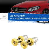 0 Luce Stop LED per Mercedes Classe-B W246, W242 2011 - 2018: P21W Asyc P21W: LED Asyc Canbus Rosso (Coppia)