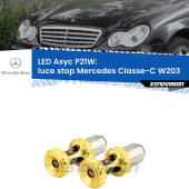 0 Luce Stop LED per Mercedes Classe-C W203 2000 - 2007: P21W Asyc P21W: LED Asyc Canbus Rosso (Coppia)
