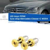 0 Luce Stop LED per Mercedes Classe-C W204 2007 - 2014: P21W Asyc P21W: LED Asyc Canbus Rosso (Coppia)