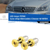0 Luce Stop LED per Mercedes Classe-M W164 2005 - 2011: P21W Asyc P21W: LED Asyc Canbus Rosso (Coppia)