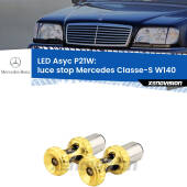 0 Luce Stop LED per Mercedes Classe-S W140 1991 - 1994: P21W Asyc P21W: LED Asyc Canbus Rosso (Coppia)