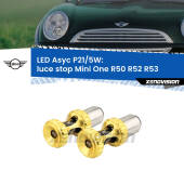 0 luce Stop LED per Mini One R50 R52 R53 2006 - 2006: p21/5w Asyc P21/5W: Asyc LED Rossi (Coppia)