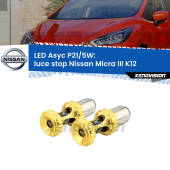 0  luce Stop LED per Nissan Micra III K12 2002 - 2010: p21/5w Asyc P21/5W: Asyc LED Rossi (Coppia)