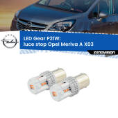 0 Luce Stop LED per Opel Meriva A X03 2003 - 2010: P21W Gear P21W: Gear LED Rossi (Coppia)