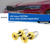 0 luce Stop LED per Skoda Rapid NH3 2012 - 2021: p21/5w Asyc P21/5W: Asyc LED Rossi (Coppia)
