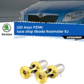 0 Luce Stop LED per Skoda Roomster 5J 2006 - 2015: P21W Asyc P21W: LED Asyc Canbus Rosso (Coppia)