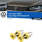 0 Luce Stop LED per VW Passat B7 2010 - 2014: P21W Asyc P21W: LED Asyc Canbus Rosso (Coppia)