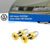 0  luce Stop LED per VW Sharan  1995 - 2010: p21/5w Asyc P21/5W: Asyc LED Rossi (Coppia)