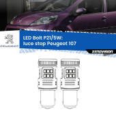 0 Luce Stop LED Peugeot 107 2005 - 2014: P21/5W Bolt P21/5W: LED Bolt Rossi (Coppia)