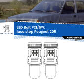 0 Luce Stop LED Peugeot 205 1983 - 1990: P21/5W Bolt P21/5W: LED Bolt Rossi (Coppia)