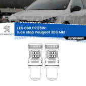 0 Luce Stop LED Peugeot 308 Mk1 2007 - 2012: P21/5W Bolt P21/5W: LED Bolt Rossi (Coppia)
