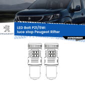 0 Luce Stop LED Peugeot Rifter 2018 in poi: P21/5W Bolt P21/5W: LED Bolt Rossi (Coppia)