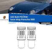 0 Luce Stop LED Porsche 968  1991 - 1995: P21/5W Bolt P21/5W: LED Bolt Rossi (Coppia)