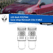 0 Luce Stop LED Renault Clio II Mk2 1998 - 2004: P21/5W Bolt P21/5W: LED Bolt Rossi (Coppia)