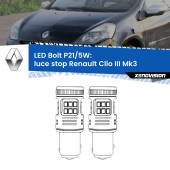 0 Luce Stop LED Renault Clio III  2005 - 2011: P21/5W Bolt P21/5W: LED Bolt Rossi (Coppia)