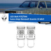 0 Luce Stop LED Renault Scenic III Mk3 2009 - 2015: P21/5W Bolt P21/5W: LED Bolt Rossi (Coppia)