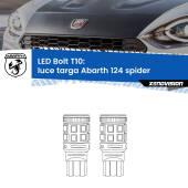 0 Luce Targa LED Abarth 124 spider 2016 - 2019: T10 Bolt T10: LED Bolt 6000k (Coppia)