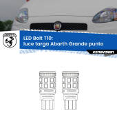 0 Luce Targa LED Abarth Grande punto 2007 - 2010: T10 Bolt T10: LED Bolt 6000k (Coppia)