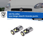 0 Luce Targa LED Abarth Grande punto  2007 - 2010: W5W Fly W5W: Lampadine LED Fly 6000k (Coppia)