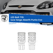 0 Luce Targa LED Abarth Punto Evo  2010 - 2014: T10 Bolt T10: LED Bolt 6000k (Coppia)