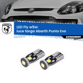 0 Luce Targa LED Abarth Punto Evo  2010 - 2014: W5W Fly W5W: Lampadine LED Fly 6000k (Coppia)