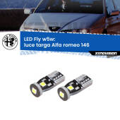 0 Luce Targa LED Alfa romeo 146 1994 - 2001: W5W Fly W5W: Lampadine LED Fly 6000k (Coppia)