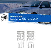 0 Luce Targa LED Alfa romeo 147 2000 - 2010: T10 Bolt T10: LED Bolt 6000k (Coppia)