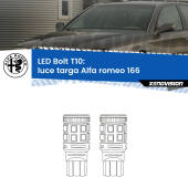0 Luce Targa LED Alfa romeo 166  1998 - 2007: T10 Bolt T10: LED Bolt 6000k (Coppia)