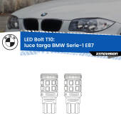0 Luce Targa LED BMW Serie-1 E87 2003 - 2012: T10 Bolt T10: LED Bolt 6000k (Coppia)