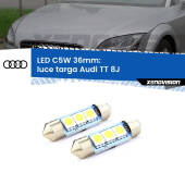 0 Luce Targa LED c5w 36mm Audi TT 8J 2006 - 2014 (Coppia) C5W C10W Led Canbus 36mm a 3 Ultra Led Xenovision - Bianco Lunare 6000k (Coppia)