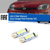 C5W C10W Led Canbus 36mm a 3 Ultra Led Xenovision - Bianco Lunare 6000k (Coppia)