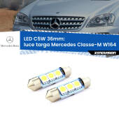 C5W C10W Led Canbus 36mm a 3 Ultra Led Xenovision - Bianco Lunare 6000k (Coppia)